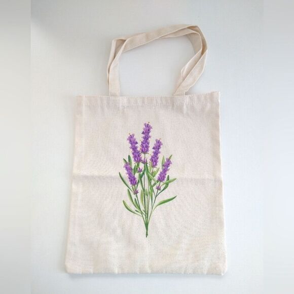 3/$25 Lavender Tote Bag - Picture 5 of 10